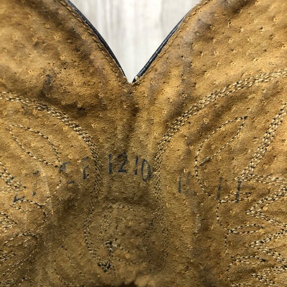 Rudel Western Boots Mens 8.5 Black Leather Pull On Rodeo Cowboy Boots - Picture 13 of 14